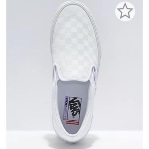 Vans classic slip-on reflective white checkerboard